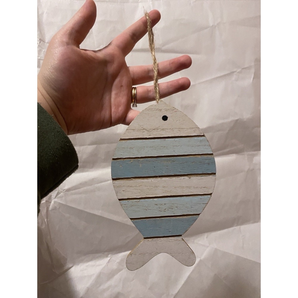 Decorative Wooden Fish Hanging Decor Sea Theme